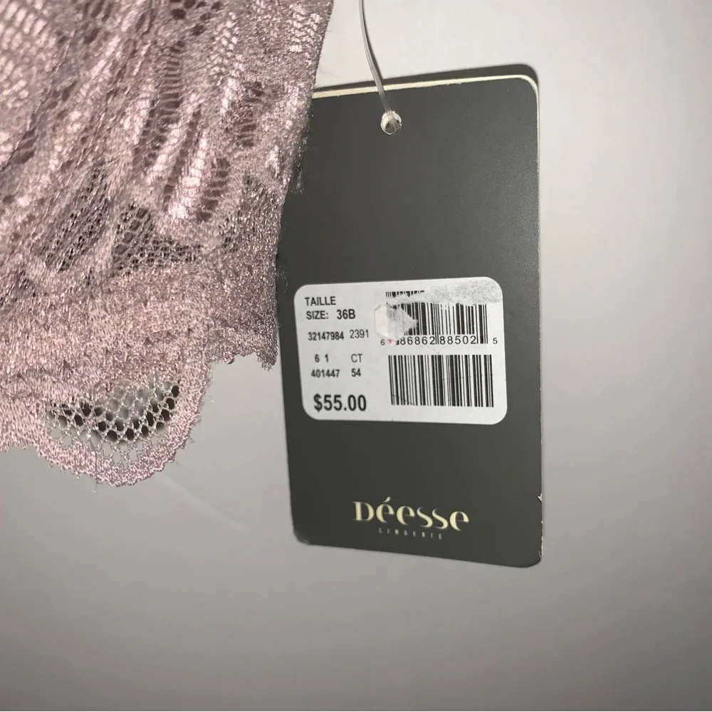 DEESSE size 36 B LACE UNDERWIRE BRA keyhole penningtons addition elle NWT - Picture 8 of 15